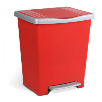 Tatay Millenium cubo de basura con pedal, 23 l, rojo