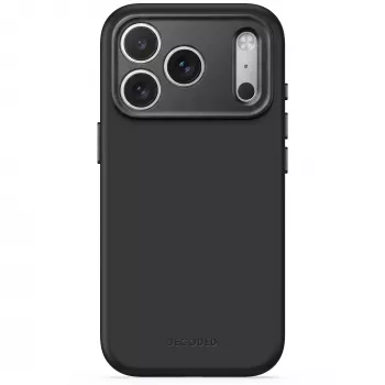 Decoded AntiMicrobial funda trasera de silicona para iPhone 18 Pro Max / 17 Pro Max, MagSafe, Carbon Black