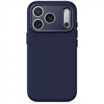 Funda trasera de silicona AntiMicrobial Decoded para iPhone 18 Pro Max / 17 Pro Max, compatible con MagSafe, azul atlántico