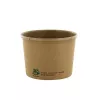Vasos de sopa PAPSTAR pure, redondos, 350 ml, marrón, cartón de fibra virgen sin blanquear con recubrimiento bio