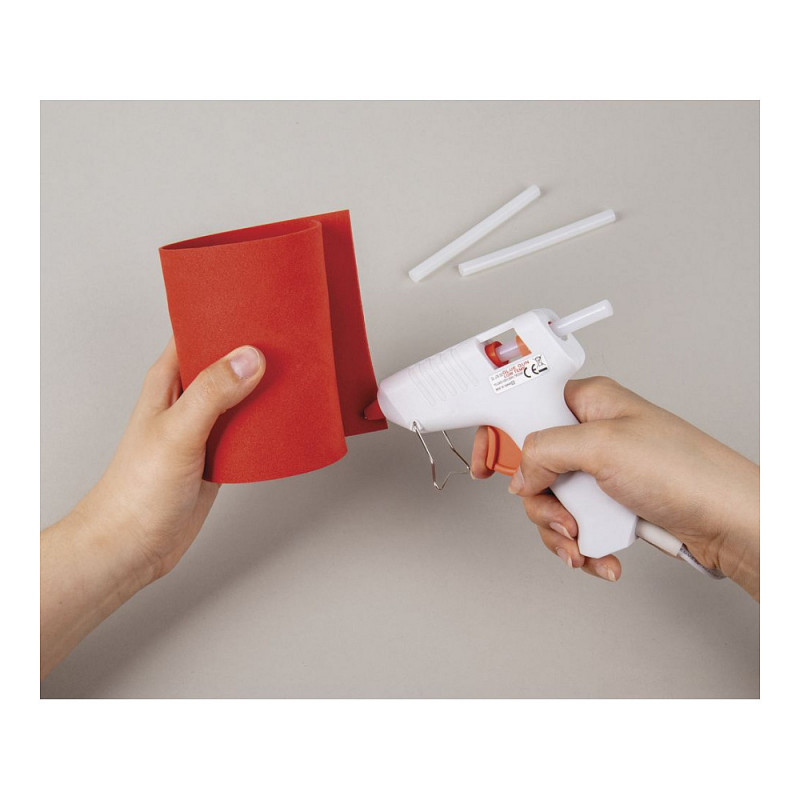 Rayher mini pistola de silicona caliente para baja temperatura, blanca
