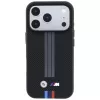 BMW M Quadrille Kevlar Anthrazit & Tricolor Print Lines funda MagSafe para iPhone 18 Pro Max / 17 Pro Max, negra