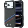 BMW M Quadrille Kevlar Print Tricolor Lines & Metal Logo funda MagSafe para iPhone 18 Pro / 17 Pro, antracita