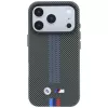BMW M Quadrille Kevlar Tricolor Print Lines funda MagSafe para iPhone 18 Pro Max / 17 Pro Max, antracita