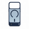 Evelatus funda MagSafe con recubrimiento de goma y soporte para Apple iPhone 18 Pro Max, azul marino
