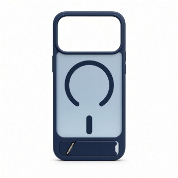 Evelatus funda MagSafe con recubrimiento de goma y soporte para Apple iPhone 18 Pro Max, azul marino
