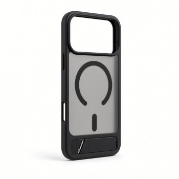 Evelatus funda MagSafe con recubrimiento de goma y soporte para Apple iPhone 18 Pro Max, negro
