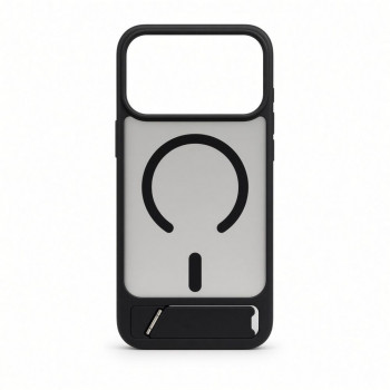 Evelatus funda MagSafe con recubrimiento de goma y soporte para Apple iPhone 18 Pro Max, negro