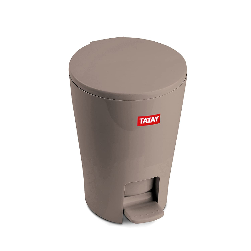Tatay Diabolo papelera de pedal para baño, 5 l, marrón