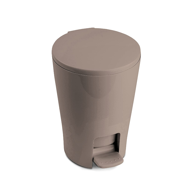 Tatay Diabolo papelera de pedal para baño, 5 l, marrón