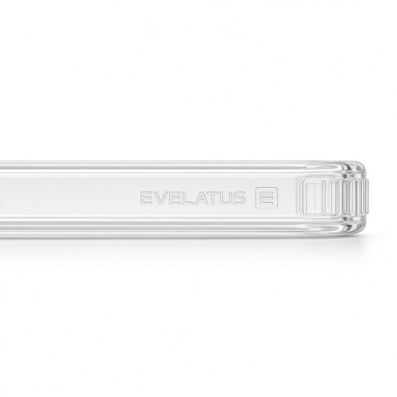 Evelatus Hybrid funda MagSafe con soporte metálico 360 para Apple iPhone 18 Pro Max, PC+TPU, transparente