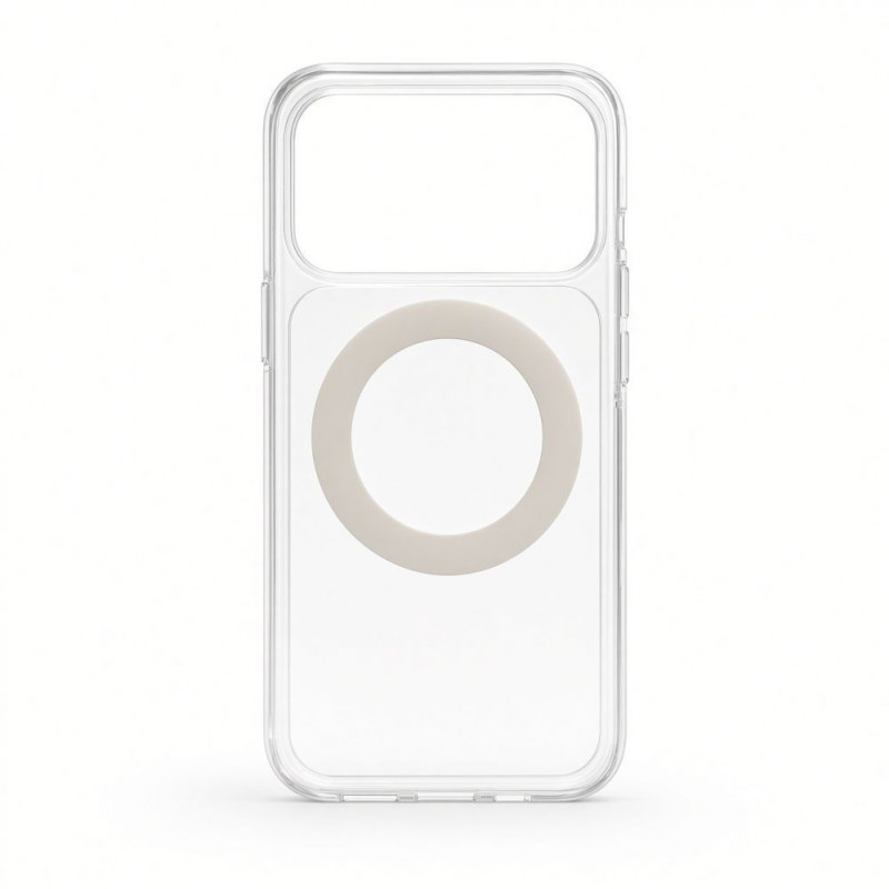 Evelatus Hybrid funda MagSafe con soporte metálico 360 para Apple iPhone 18 Pro, PC+TPU, transparente