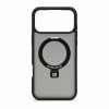 Evelatus Shield funda con MagSafe y soporte para Apple iPhone 18 Pro, anillo mate, negro