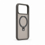 Evelatus Shield funda con MagSafe y soporte para Apple iPhone 18 Pro, anillo mate, gris ahumado
