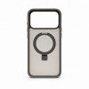 Evelatus Shield funda con MagSafe y soporte para Apple iPhone 18 Pro, anillo mate, gris ahumado