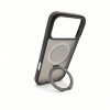 Evelatus Shield funda con MagSafe y soporte para Apple iPhone 18 Pro, anillo mate, gris ahumado
