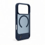 Funda Evelatus con recubrimiento de goma MagSafe con soporte para Apple iPhone 18 Pro, azul marino
