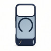 Funda Evelatus con recubrimiento de goma MagSafe con soporte para Apple iPhone 18 Pro, azul marino