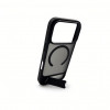 Funda Evelatus MagSafe con recubrimiento de goma y soporte para Apple iPhone 18 Pro, negro