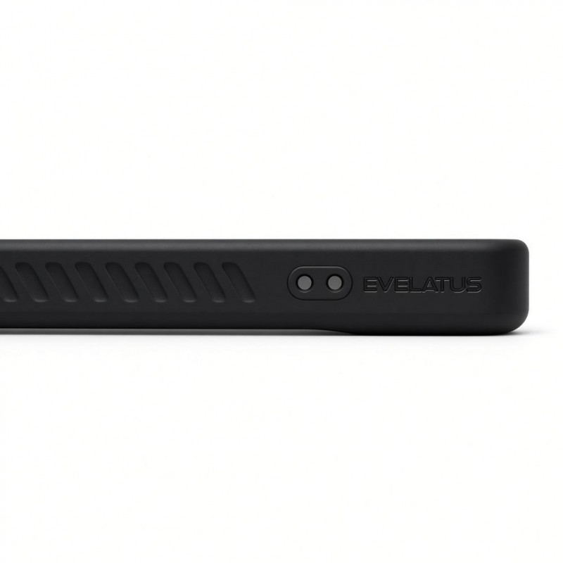 Funda Evelatus MagSafe con recubrimiento de goma y soporte para Apple iPhone 18 Pro, negro