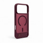 Funda Evelatus MagSafe con recubrimiento de goma y soporte para Apple iPhone 18 Pro Max, burdeos