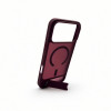Funda Evelatus MagSafe con recubrimiento de goma y soporte para Apple iPhone 18 Pro Max, burdeos