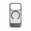 Funda Evelatus MagSafe con recubrimiento de goma y soporte para Apple iPhone 18 Pro, gris ahumado