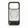Funda Evelatus MagSafe con recubrimiento de goma y soporte para Apple iPhone 18 Pro, gris ahumado