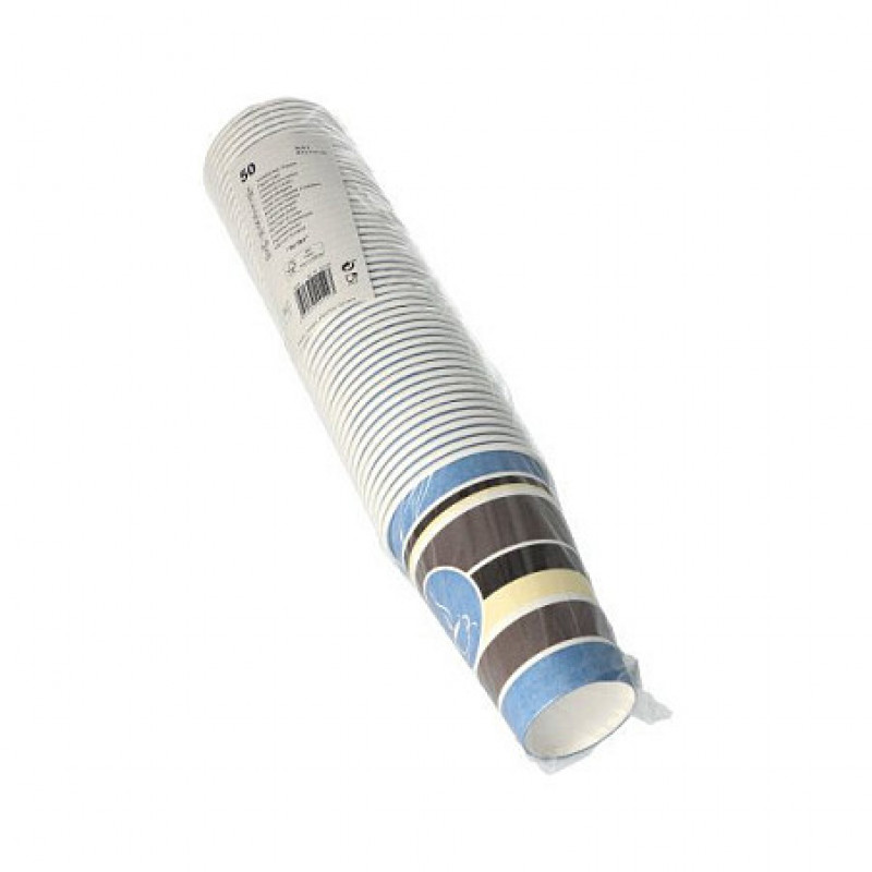 Vasos de café desechables STARPAK 8 cm 0,3 l blanco, rojo, amarillo, gris