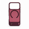 Funda Evelatus MagSafe con recubrimiento de goma y soporte para Apple iPhone 18 Pro, burdeos