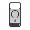 Funda Evelatus con recubrimiento de goma MagSafe con soporte para Apple iPhone 18 Pro Max, gris ahumado