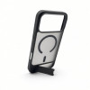 Funda Evelatus con recubrimiento de goma MagSafe con soporte para Apple iPhone 18 Pro Max, gris ahumado