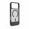 Funda Evelatus con recubrimiento de goma MagSafe con soporte para Apple iPhone 18 Pro Max, gris ahumado