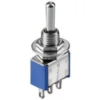 Microinterruptor basculante Goobay ON-OFF-ON con lengüetas de soldadura