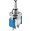 Microinterruptor basculante Goobay ON-OFF-ON con lengüetas de soldadura
