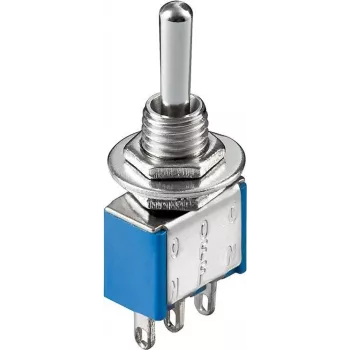 Microinterruptor basculante Goobay ON-OFF-ON con lengüetas de soldadura