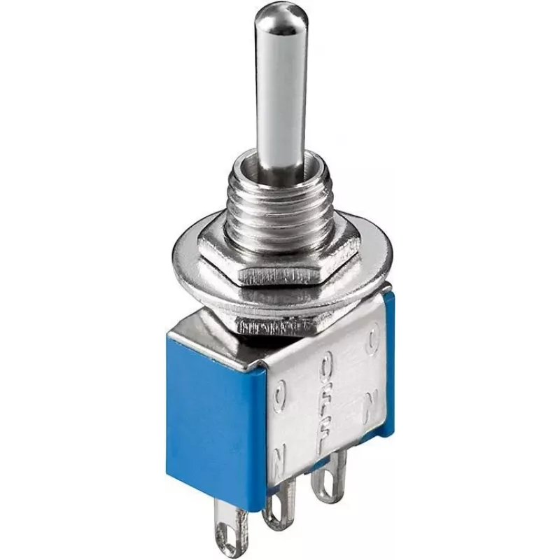 Microinterruptor basculante Goobay ON-OFF-ON con lengüetas de soldadura