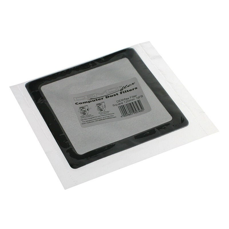 Filtro antipolvo DEMCiflex 120 mm, cuadrado, negro (129,4 x 129,4 mm)