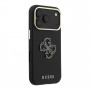 Guess SW funda de PU grabado y gran logo de resina para Apple iPhone 18 Pro, negra