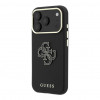 Guess SW funda de PU grabado y gran logo de resina para Apple iPhone 18 Pro, negra