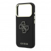 Guess SW funda de PU grabado y gran logo de resina para Apple iPhone 18 Pro, negra