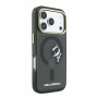 Karl Lagerfeld HC MagSafe IML Peekaboo Print & Metal Frame funda para Apple iPhone 18 Pro, negra