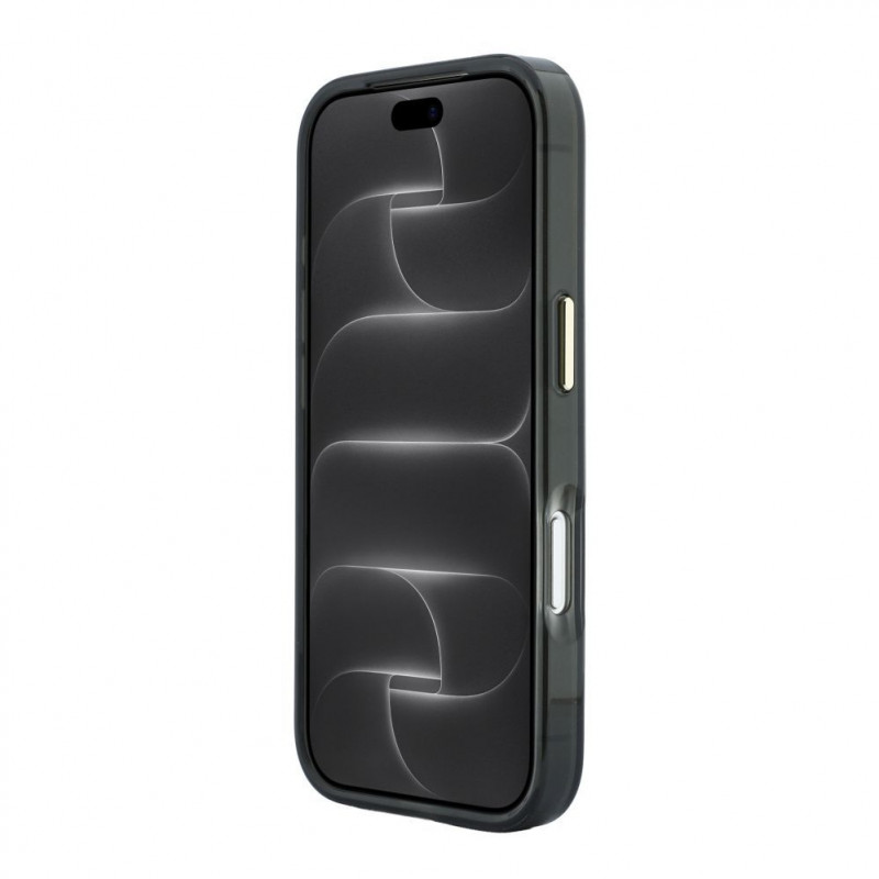 Karl Lagerfeld HC MagSafe IML Peekaboo Print & Metal Frame funda para Apple iPhone 18 Pro, negra