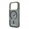 Karl Lagerfeld HC MagSafe IML Peekaboo Print & Metal Frame funda para Apple iPhone 18 Pro, negra