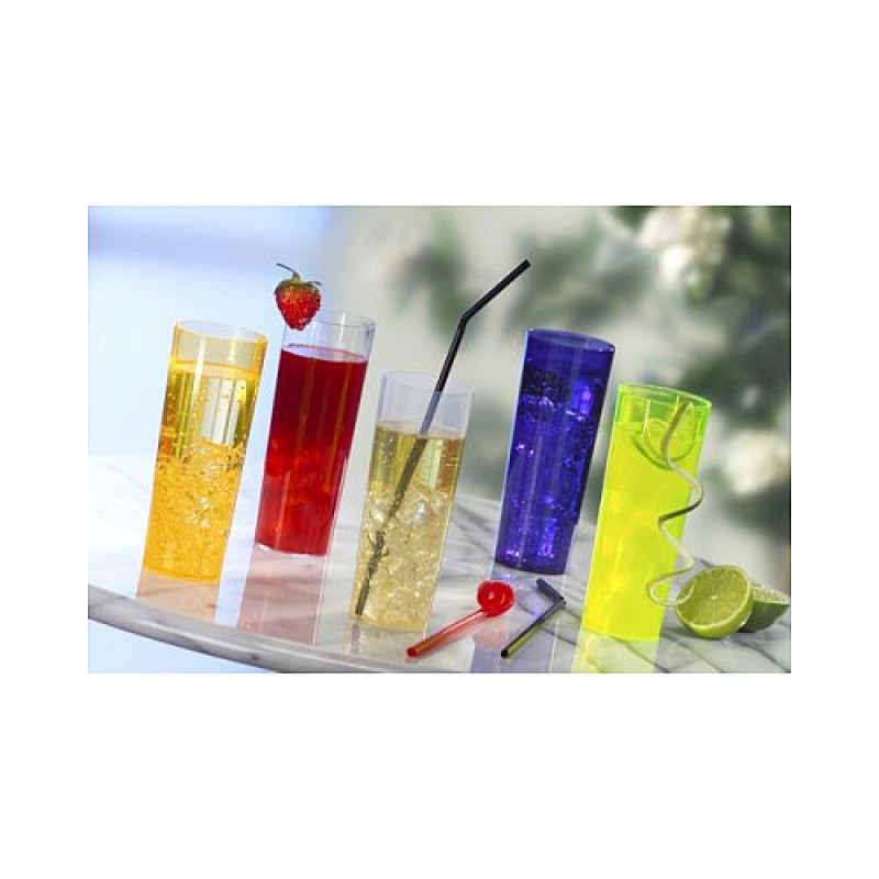PAPSTAR Vaso reutilizable para long drink, 5,85 cm, 0,3 l, transparente