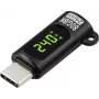 Renkforce adaptador USB-C® [1x conector macho USB-C® - 1x conector hembra USB-C® (Power Delivery)] indicador LED de carga (voltaje/corriente/potencia), 8K UHD