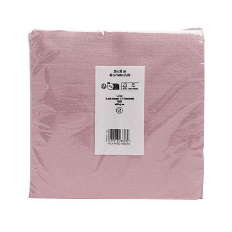 PROnappe servilletas 38,0 x 38,0 cm rosa antiguo