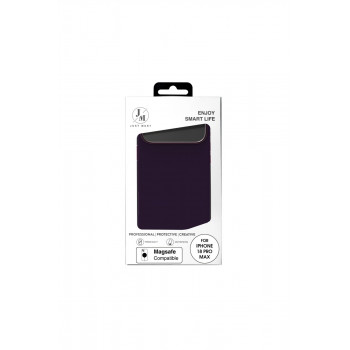 Just Must JM funda de piel con MagSafe para iPhone 18 Pro Max, morado
