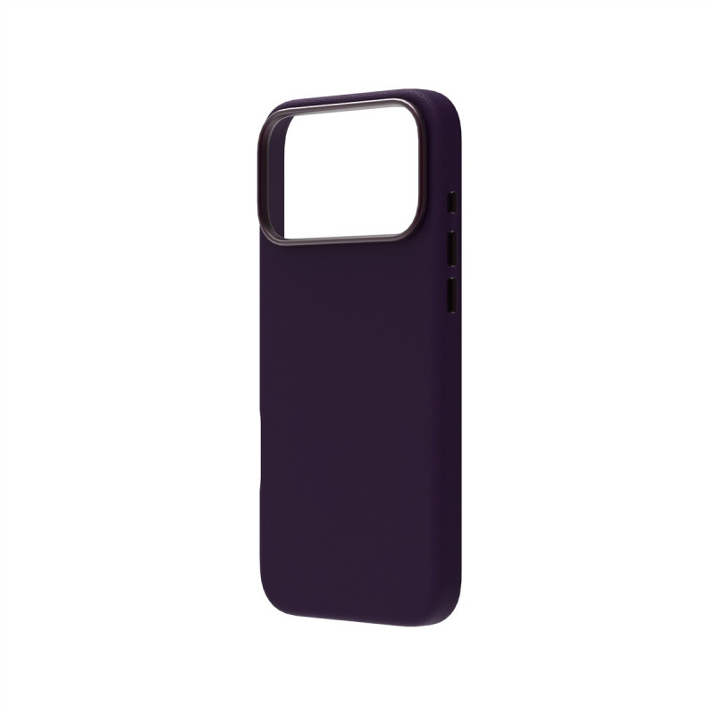 Just Must JM funda de piel con MagSafe para iPhone 18 Pro Max, morado