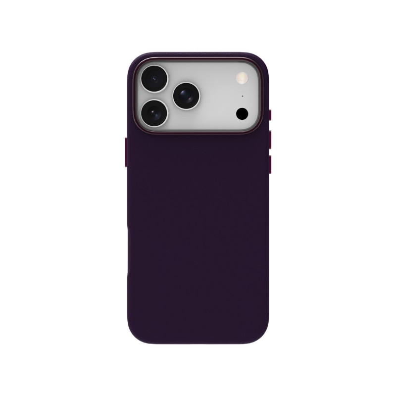 Just Must JM funda de piel con MagSafe para iPhone 18 Pro Max, morado